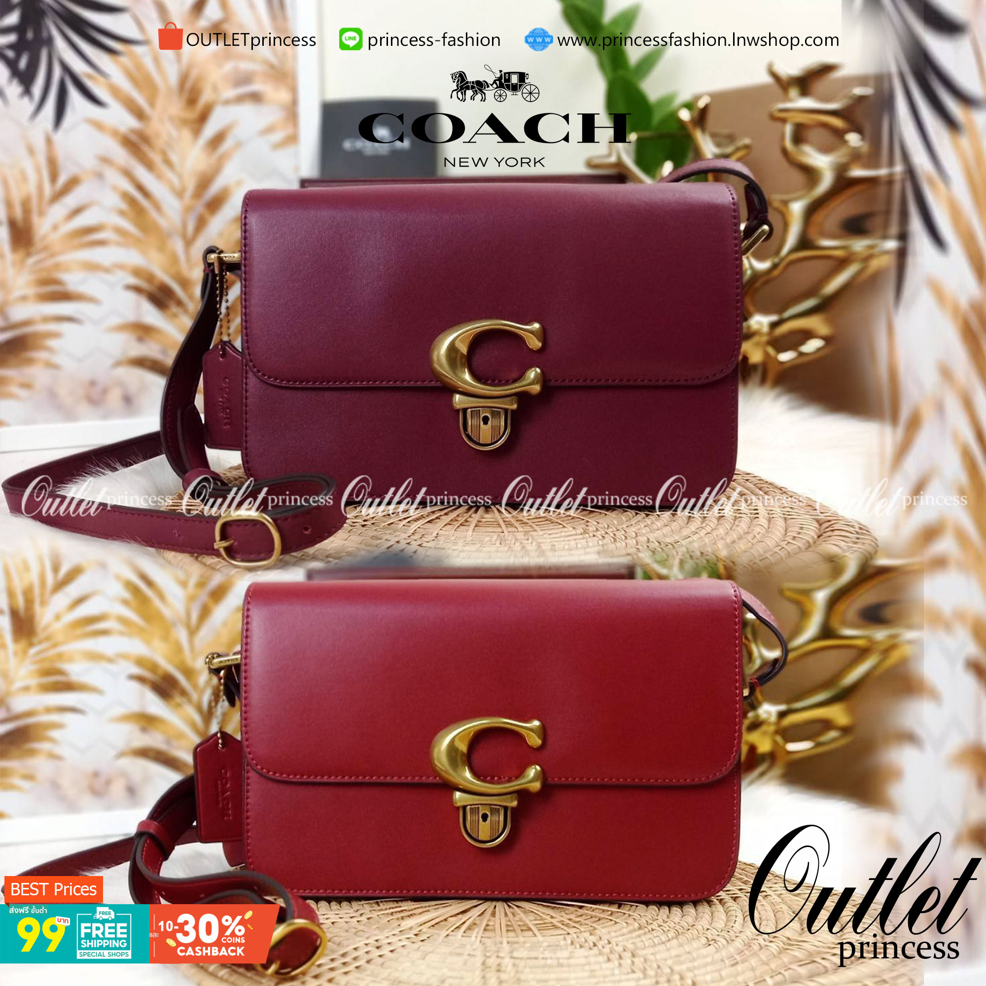 COACH STUDIO GLOVETANNED LEATHER SHOULDER BAG (C6641)🌺ห้ามพลาดเด็ดขาด!! สวยละมุน เรียบหรู ดูแพงสุดๆ!! //กระเป๋าถือ กระเป๋าสะพาย ดีไซน์เนี้ยบ! เฉียบมาก!// วัสดุหนังแท้ หนังเรียบเต็มใบ อยู่ทรง สวยมากๆ ดีเทลเรียบหรู ผู้ดีสุดๆ!// ด้านหน้าเปิด-ปิดด้วยต