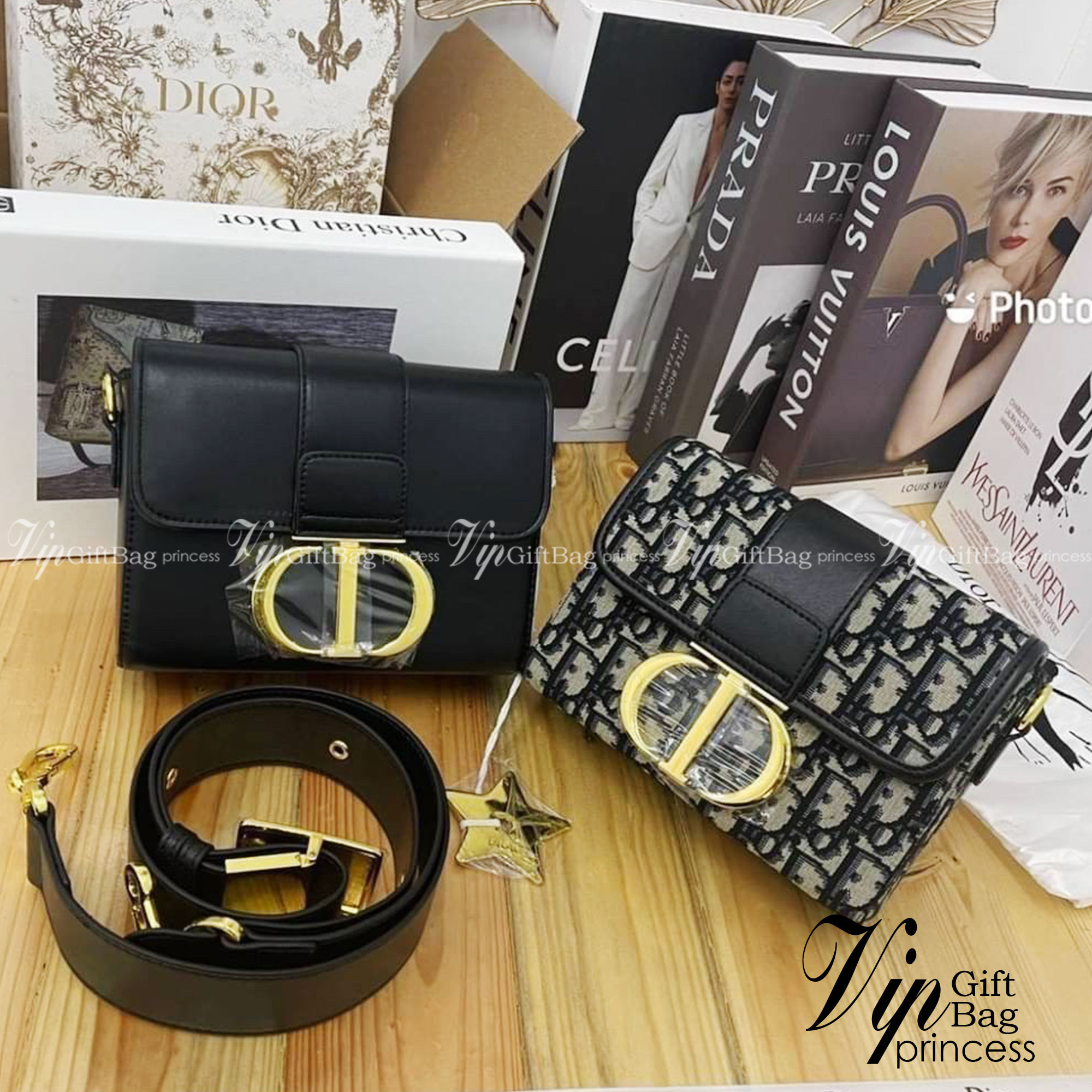 Dior 30 Montaigne Box Bag 7" / DIOR MINI BAG กระเป๋าสะพายดิออร์ เอกลักษณ์ของความหรู ไซส์มินิทรงสี่เหลี่ยมสวยหรูอยู่ทรงเปิดปิดด้วยฝาปิดโลโก้แบรนด์อะไหล่ทอง ภายในโล่งมีโลโก้สามารถใส่มือถือของใช้จุกจิกได้