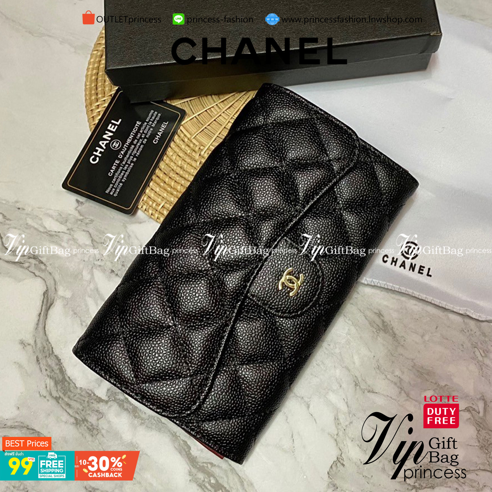 VIP 】CHANEL LONG CAVIAR WALLET WITH CHAIN ยกให้เป็นเดอะเบสท์เลย กระเป๋าสตางค์สะพายข้าง ไม่เหมือนใคร!! มากับโซ่หนังอะไหล่ทองสวยหรู ใบเดียวเอาอยู่ พกง่ายๆ วัสดุหนังคาเวียร์สวยหรูเปิดปิดด้วยซิปสะดวกใช้ ด้านหน้าประดับโลโก้แบรนด์อะไหล่ทอง ภายในมีช่องแบ่งหลายช่