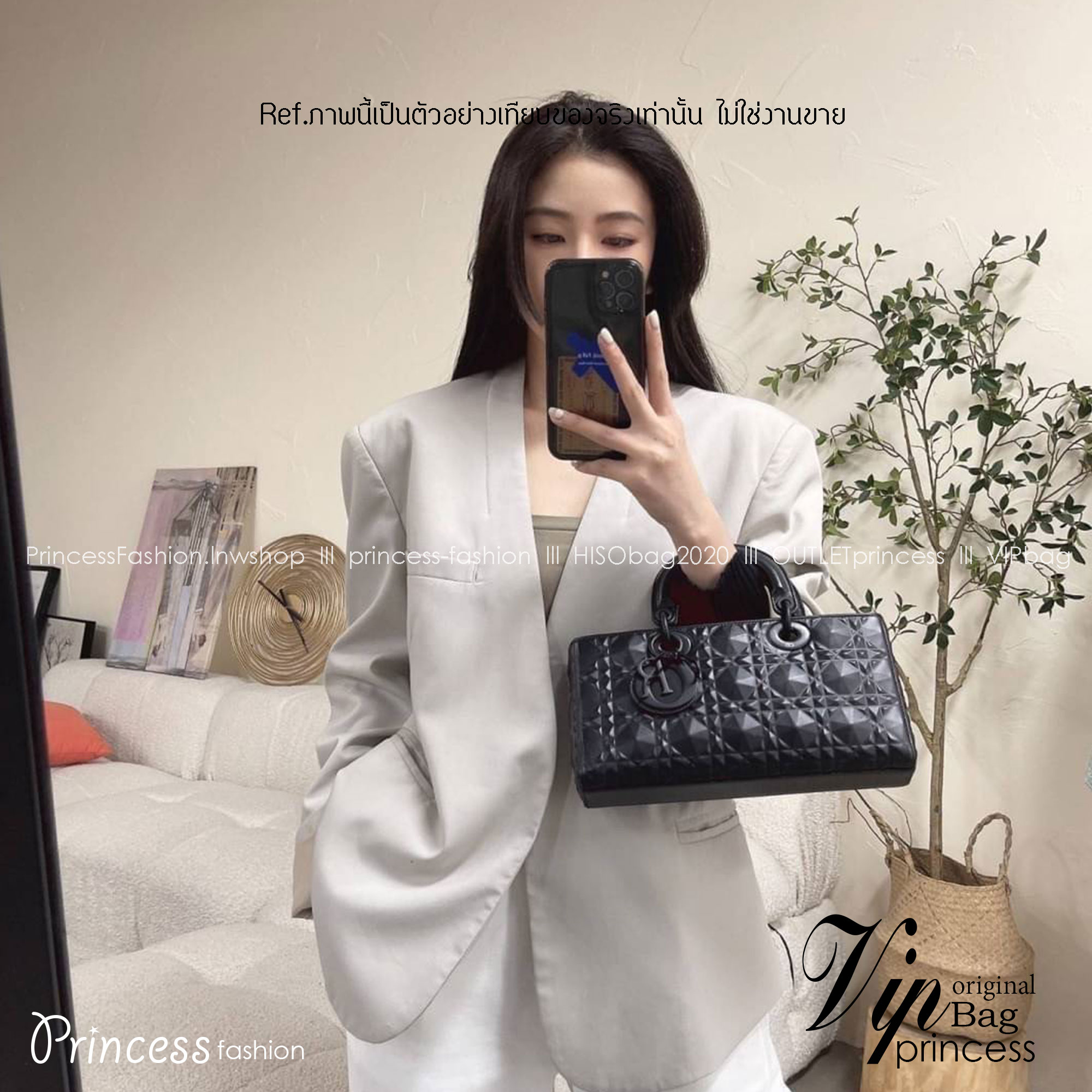 พร้อมส่ง DIOR LADY D-JOY BAG Cannage Calfskin with Diamond Motif / CD LADY D-JOY BAG ดีไซน์ใหม่ อัพเลเวลความหรู กับกระเป๋าสะพายข้างที่รอบนี้ดีไซน์รูปทรงโฉมใหม่ ใช้งานง่ายขึ้น สะดวกใช้มากขึ้น
