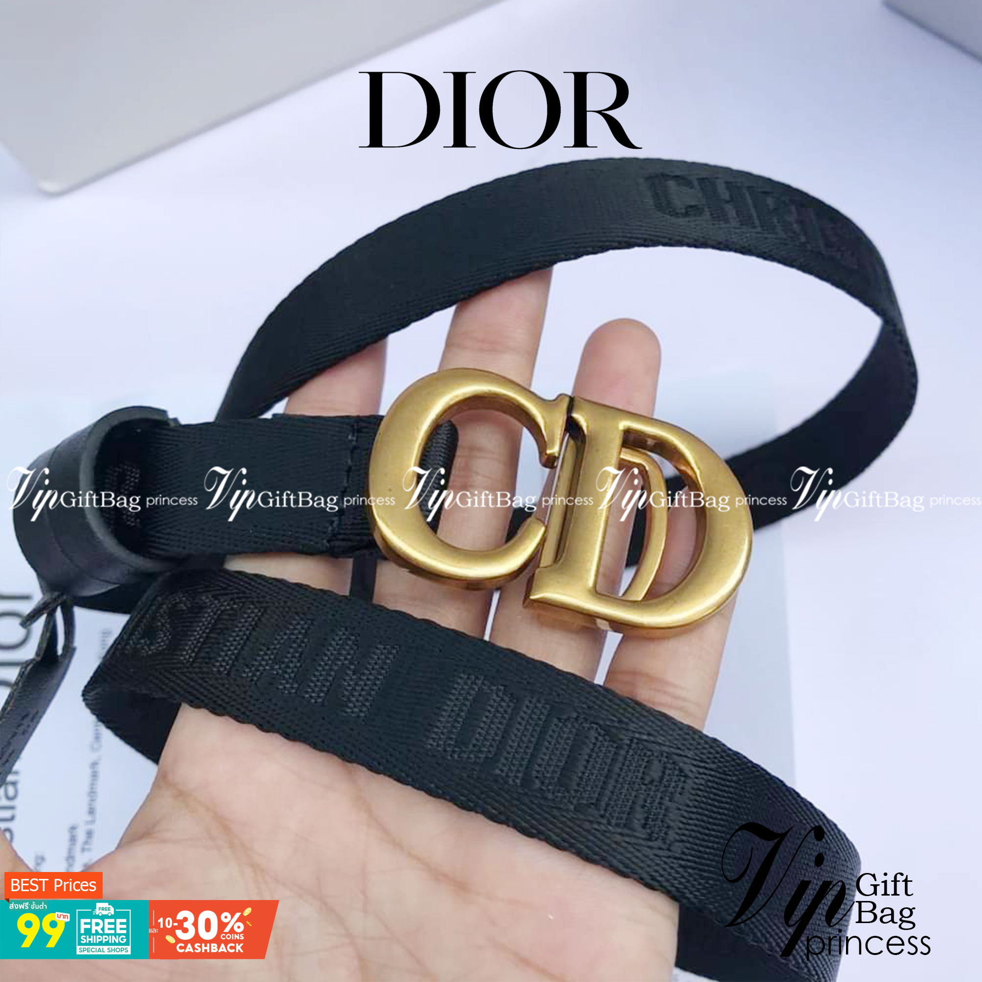 CD ♥️ Dior belt เข็มขัดสุดหรูสายผ้า มาแล้วค่าา งานคูลคุล เท่ๆ ใช้ได้ทั้งหญิงชาย ดีไซน์สุดคลาสสิคสไตล์ Vintage โลโก้ 3D Gold metal สวยงามมากค่ะ เข้าได้กับทุกลุ๊คสไตล์การเเต่งตัว สวยหรูดูดีมีระดับ ไอเท็มนี้แนะนำเลยค่าา