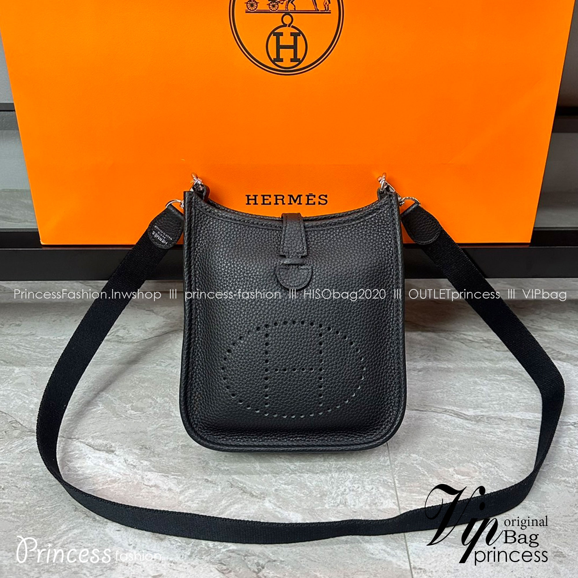HERMES Evelyne TPM Bag The Perfect Mini Crossbody Bag 17cm กระเป๋าทรงโท้ทแบรนด์หรู เอกลักษณ์ของความสง่างาม เกรดออริ สลับแท้ 1:1 ใช้งานต่างประเทศได้