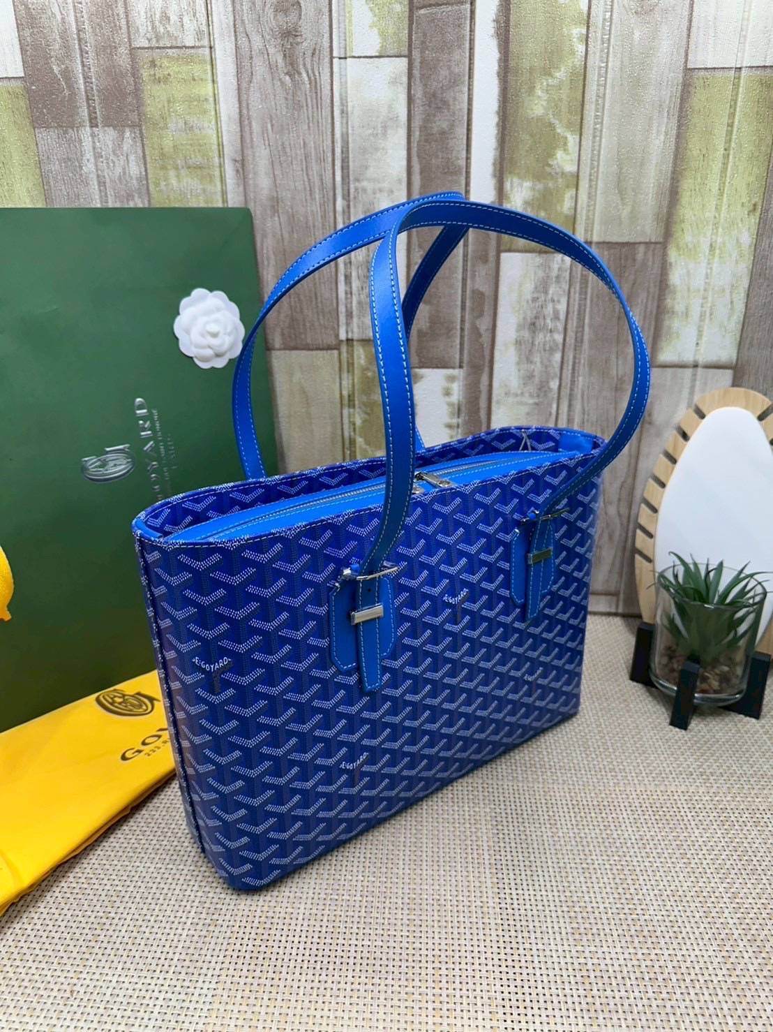 7 สี ORI หนังแท้ | GOYARD Goyardine Sac Marie Galante 35cm / Goyard Tote Bag กระเป๋าสะพายทรงโท้ท พร้อมหูจับใช้งานง่าย ภายในโล่งกว้าง หรูหราลงตัว