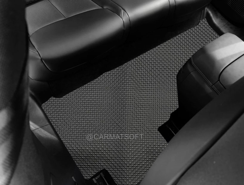 พรมปูพื้นรถยนต์ XPENG G6 2024 พรมกระดุม เอ็กซ์เผิง จีซิกส์ สีดำ เข้ารูป 3ชิ้น