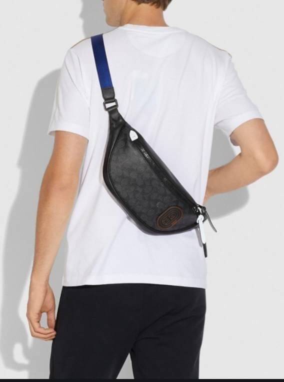 Coach F84711 Warren Mini Belt Bag In Signature Canvas กระเป๋าคาดอก คาดเอว ขนาดกำลังดี ใช้งานง่าย ใช้ได้ทั้งหญิงและชาย