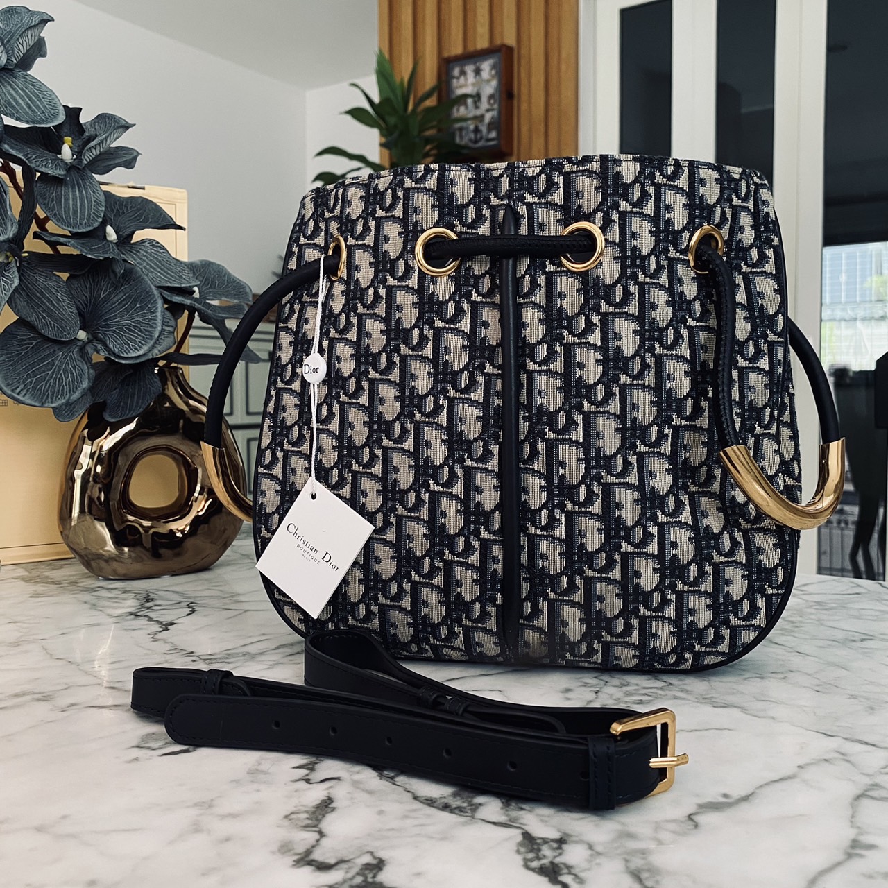 Medium Dior Nolita Bag Blue Dior Oblique Jacquard กระเป๋าสะพายทรงโท้ทรุ่นใหม่ New for Fall 2024 งานผ้าทอลายแบรนด์อย่างปราณีต สวยหรูเป็นเอกลักษณ์ตามแบบฉบับแบรนด์