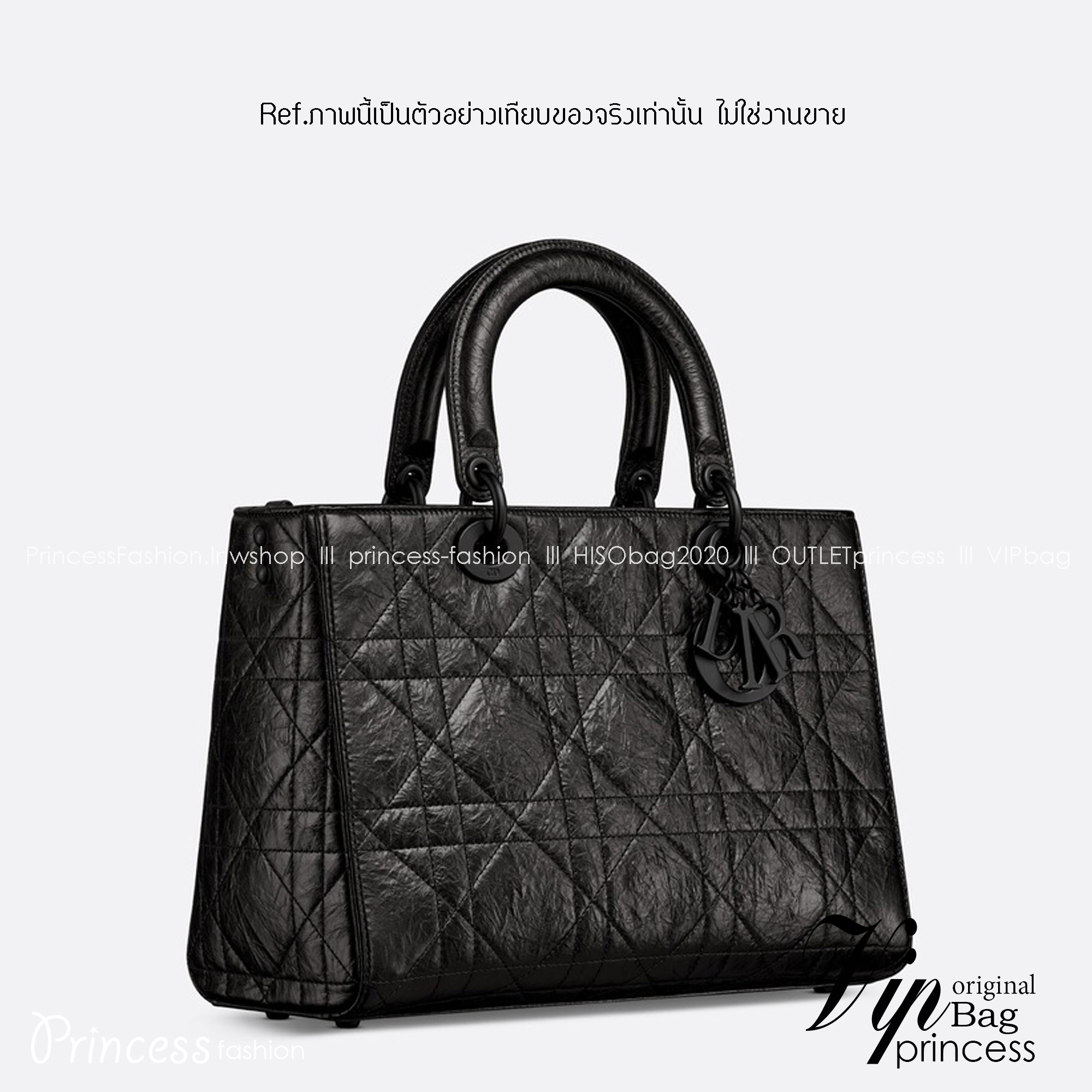 Medium Lady D-Sire My ABCDior Bag Black Macrocannage กระเป๋าสะพายดิ-ออร์ รุ่นใหม่ งานหนังสวยมาก เกรดวีไอพี ท็อปออริจินอล สลับแท้ 1:1 เกรดดีสุด
