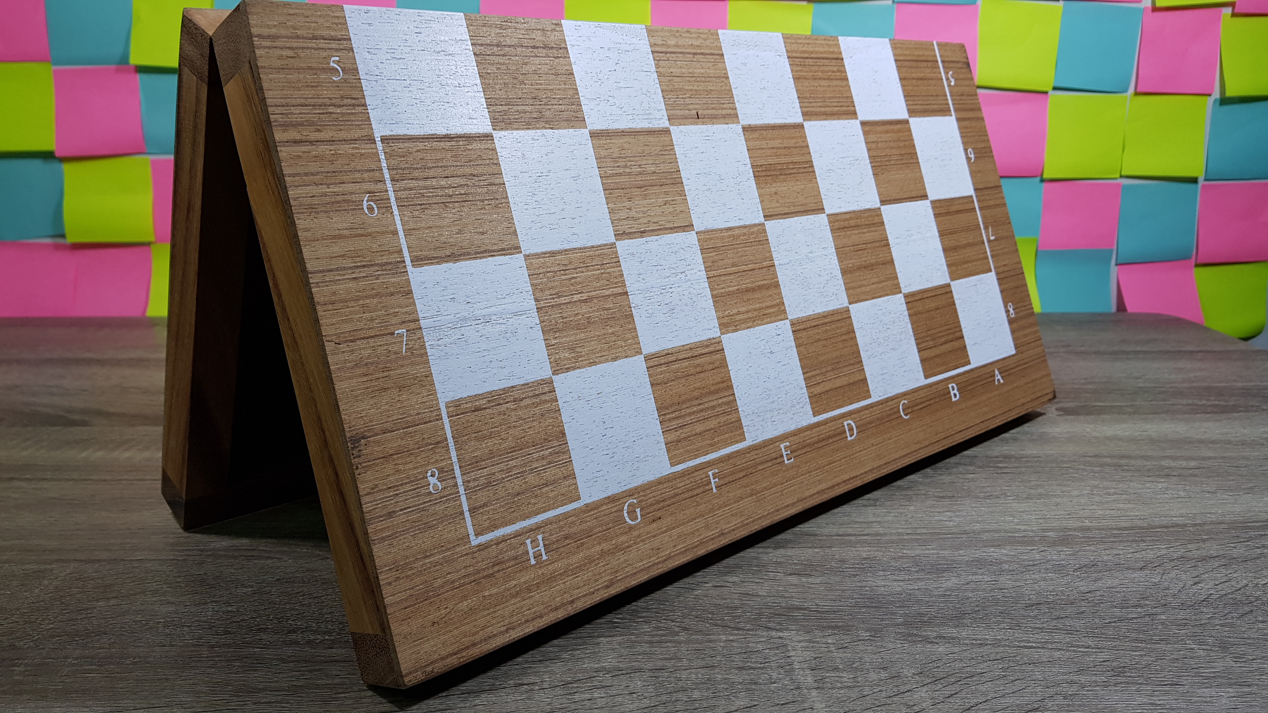 กระดานหมากรุกสากลไม้พับได้ช่อง 5x5 Cm.