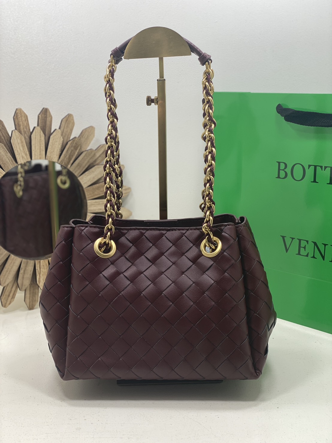 ORI หนังแท้ | Bottega Veneta Parachute Chain small shoulder bag / BV Hobo Bag กระเป๋าสะพายสุดชิค งานสานดีไซน์เรียบหรูโดดเด่น 🤍 เกรดออริจินอล หนังแท้