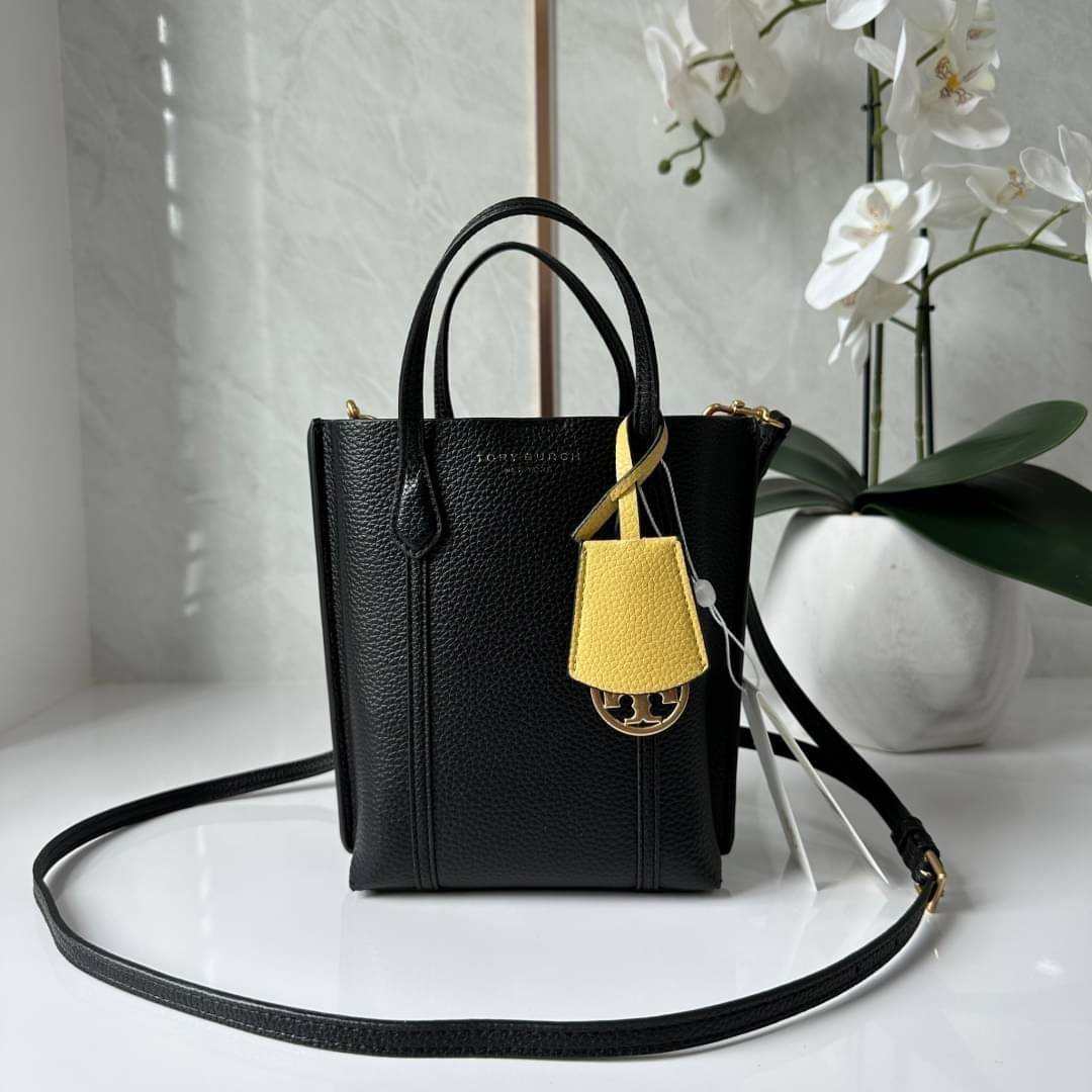 TORY BURCH MINI PERRY TOTE / TORY TOTE BAG / TORY BAG พร้อมส่ง 3 สี กระเป๋าแบบมินิมอลในรูปทรงใหม่ที่คล่องตัว ใส่มือถือได้ทุกรุ่น