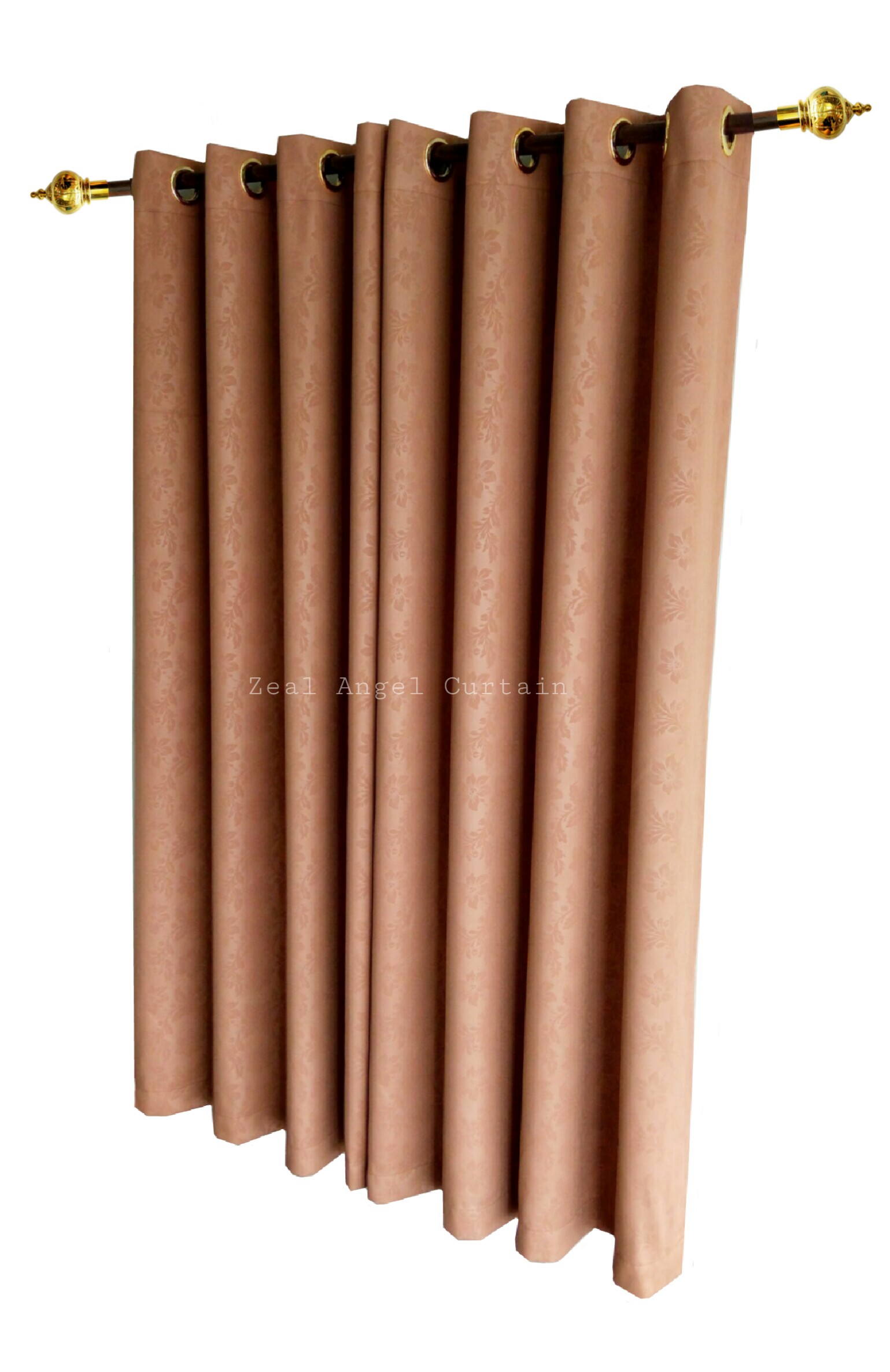 ผ้าม่านประตูก.270*ส.230ซม./ผืน รุ่นไอวี่ (Ivy) สีน้ำตาลอ่อน(1ผืน)