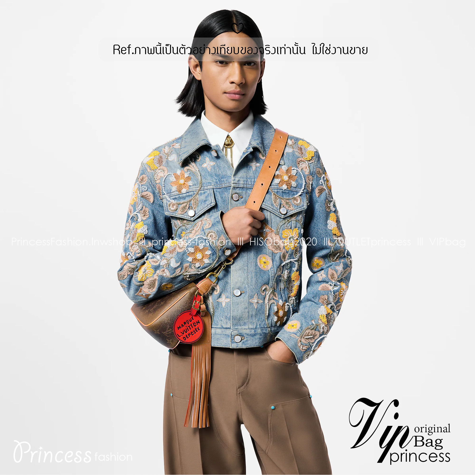 LV Pochette Accessoire XL Bag Monogram Canvas Aged leather trim กระเป๋าสะพายทรงพอชรุ่นใหม่ แคนวาสแต่งเก่า คลาสสิกและเท่มากๆ