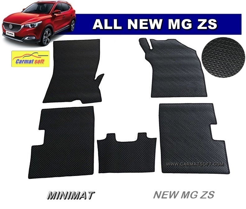 พรมกระดุมเม็ดเล็ก MG ZS ยางปูพื้นรถยนต์ สีดำ (5ชิ้นหลัก) ตัดเข้ารูปสวยงาม ทนทานที่สุด