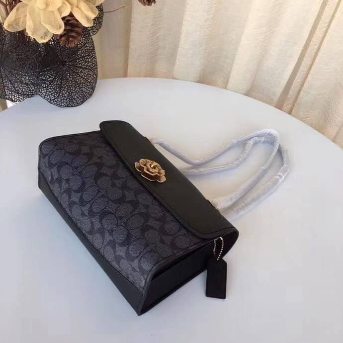 Coach Parker In Signature Canvas With Tea Rose