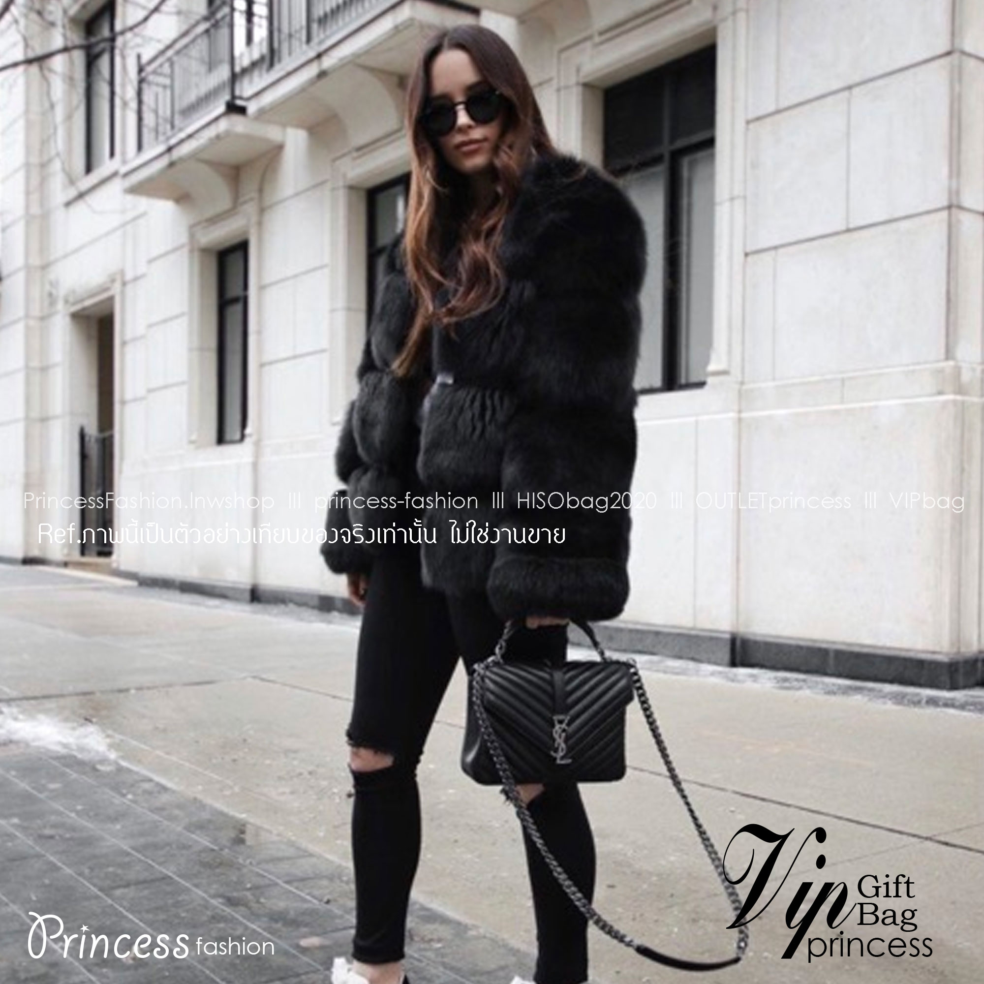 YSL College Medium Bag / Yves Saint laurent crossbody boutique กระเป๋าสะพายไหล่ ดีไซน์ทรงสวยหรู พิเศษ แถมฟรี พวงกุญแจห้อยเอกลักษณ์แบรนด์ ดูแพงไปหมดจริงๆไอเท็มนี้