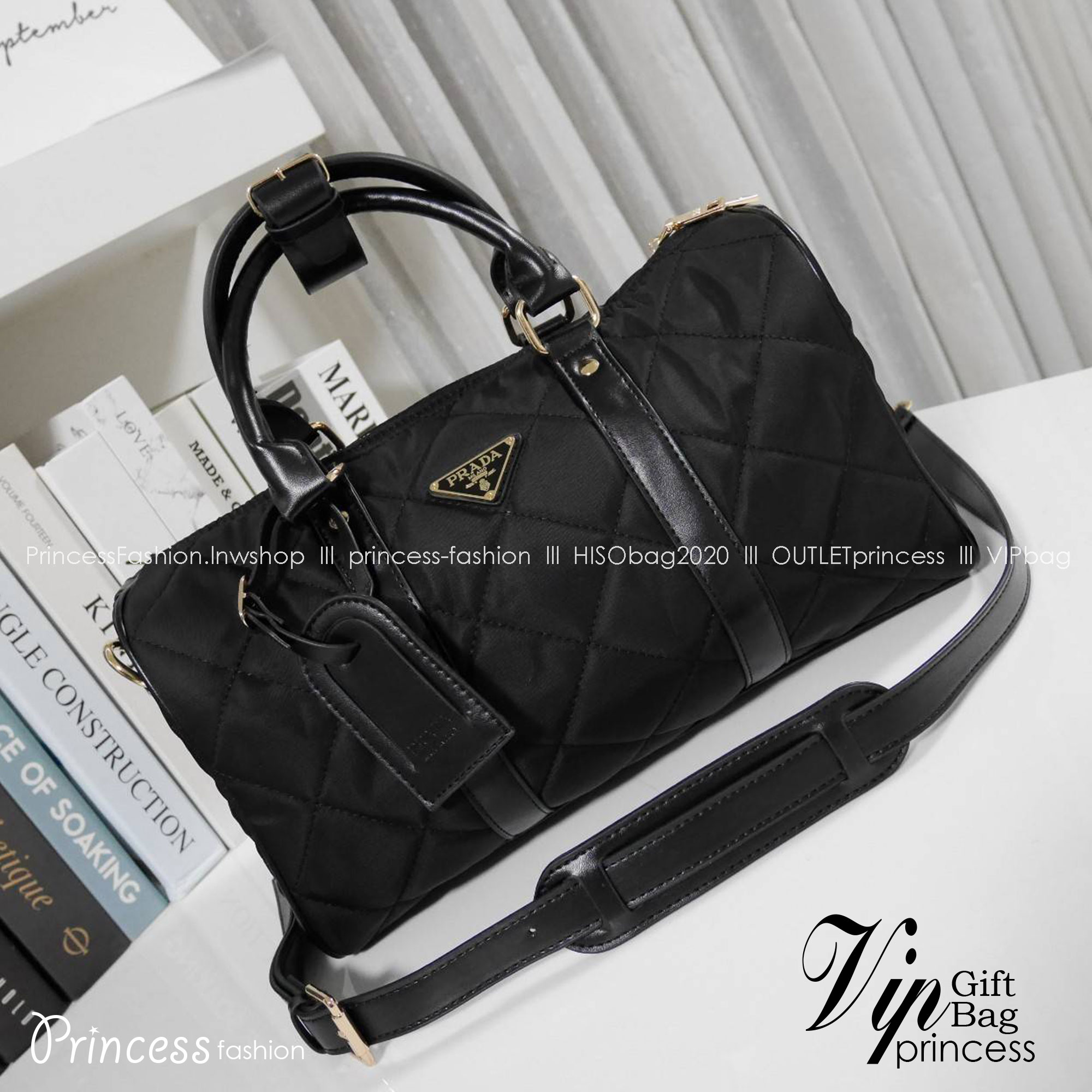 PRADA KEEPALL LEATHER BAG / PRADA Travel Bag ต้อนรับปีกระต่าย ด้วยกระเป๋าทรงหมอน ยอดฮิต อะไหล่ทองทั้งใบ