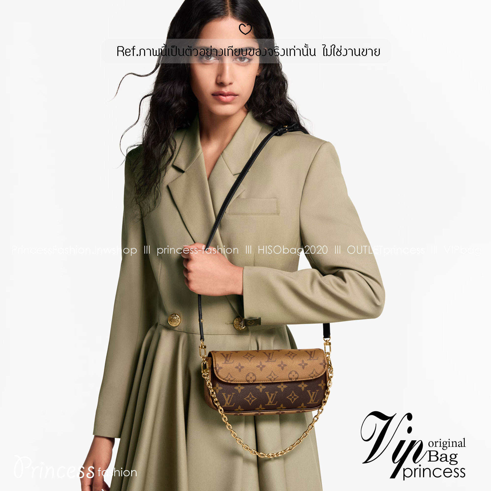 LV Ivy chain wallet กระเป๋าสะพายดีไซน์กึ่งกระเป๋าสตางค์ รุ่นยอดนิยม แต่งสายโซ่สีทองสวยหรู สุดคุ้มด้วยลูกเล่นที่หลากหลาย คล้องไหล่ สะพายข้าง คล้องแขน ได้หมด