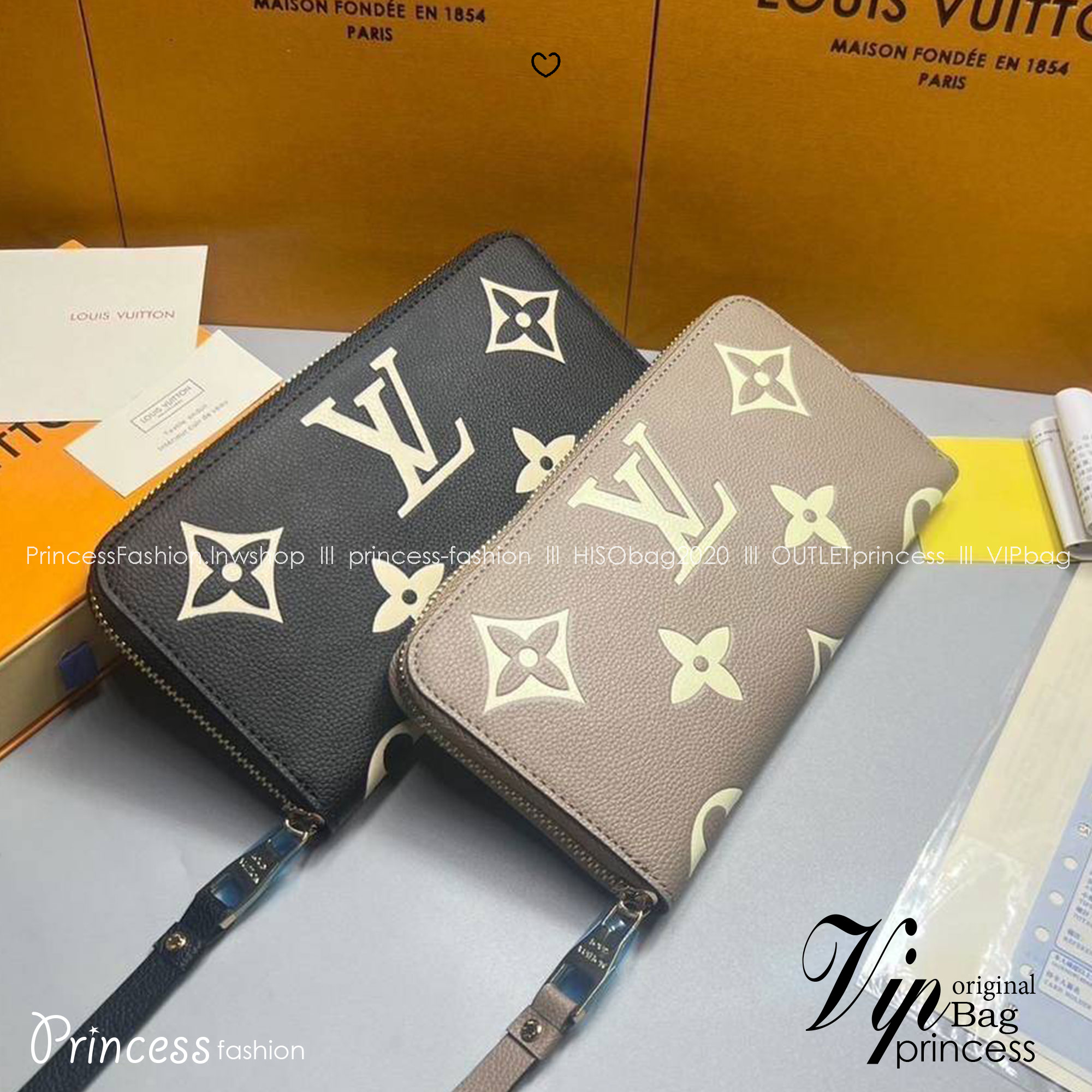 ORI หนังแท้ | LV Zippy wallet two-tone Monogram Empreinte leather / LV Long Wallet กระเป๋าสตางค์ใบยาวซิปรอบ กระเป๋าสตางค์ผู้หญิง