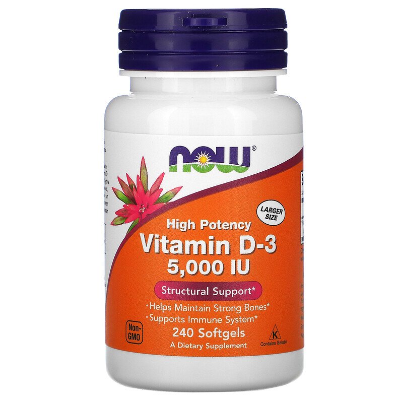 Now Foods Vitamin D-3 5,000 IU 240 Softgels