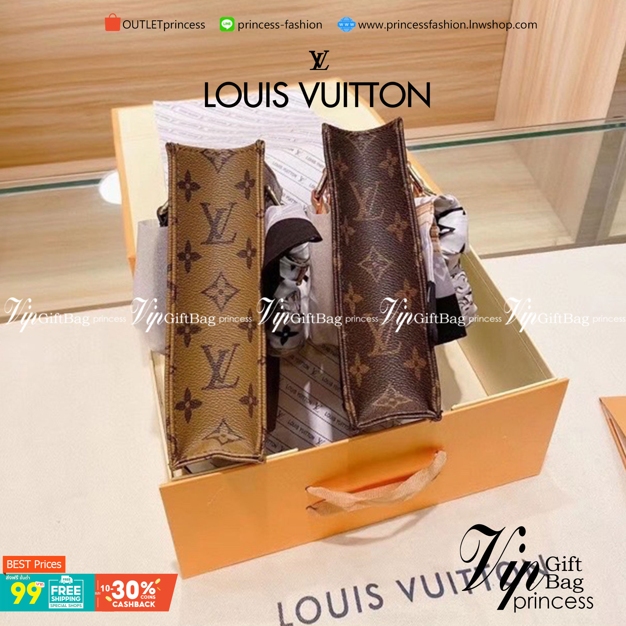 VIP 】หนังแท้ LV Louis Vuitton mini Tote Bag กระเป๋าสะพายข้างลายโมโนแกรม ด้านในโล่ง ใส่กระเป๋าตังค์ ใส่โทรศัพท์ Iphone+ ได้ น้ำหนักเบา มาพร้อมกล่องและลิปบิ้นแบรนด์ สวยหรูดูแพง จะซื้อใช้เองหรือเป็นของขวัญก็เหมาะ ได้ไปไม่ผิดหวังค่ะ ไอเท็มนี่ไม่ควรพลาดค่า