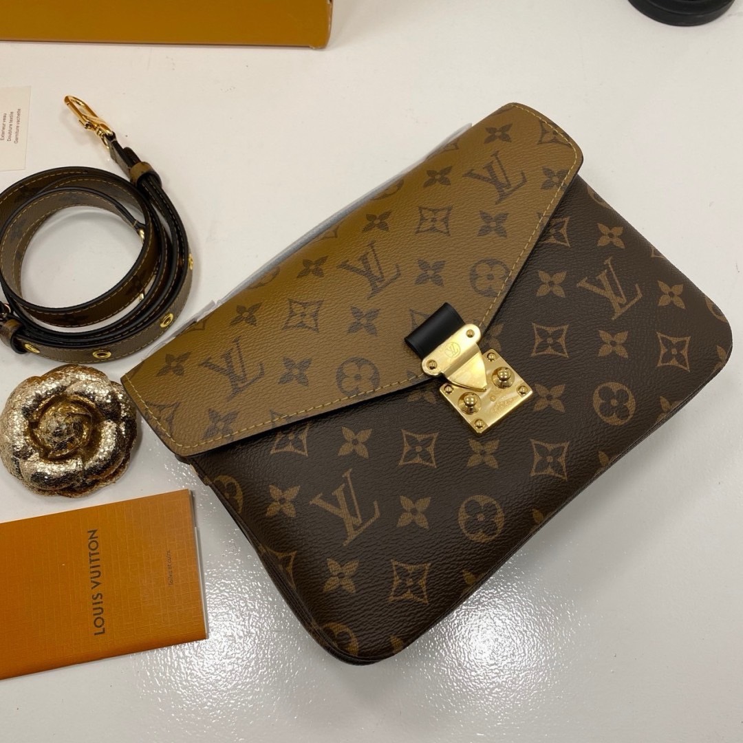 LV Metis Bag / LV Pochette Métis Monogram Reverse กระเป๋าสะพายรุ่นเอกลักษณ์ของแบรนด์ สวยหรูโดดเด่นทันสมัยตลอดกาล เกรดออริ เทียบแท้ 1:1 ใช้งานต่างประเทศได้