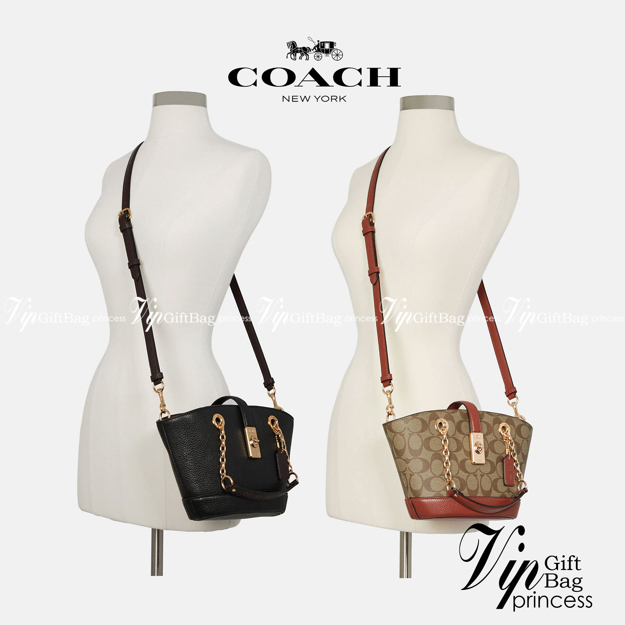 COACH Lane Bucket Bag In Signature Canvas C8597 C8399 พร้อมส่งที่ไทย