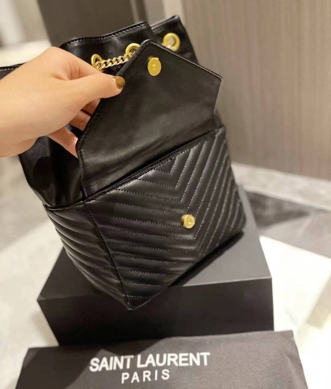 VIP Saint Laurent Joe Drawstring Quilted backpack / YSL Joe Drawstring / YSL Backpack 8" กระเป๋าเป้ใบเล็ก พร้อมส่ง ภาพถ่ายจากงานจริง