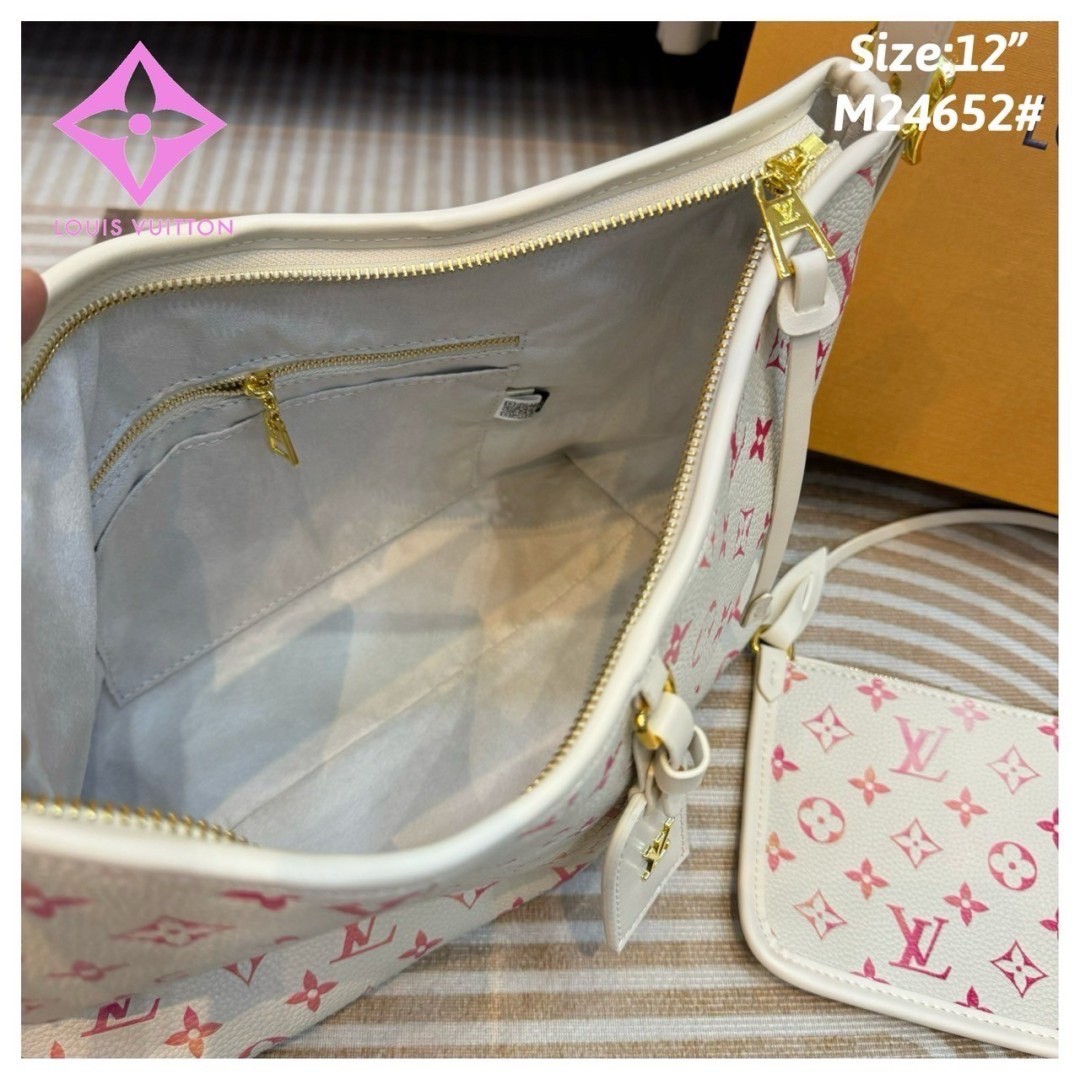 LV CarryAll PM Monogram Print Pink Gradient “watercolor” กระเป๋าสะพายทรงโท้ทรุ่นลิมิเต็ด โทนสีชมพูหวานต้อนรับเดือนแห่งความรัก พิมพ์ลายโมโนแกรมแบบไล่สีสไตส์สีน้ำ