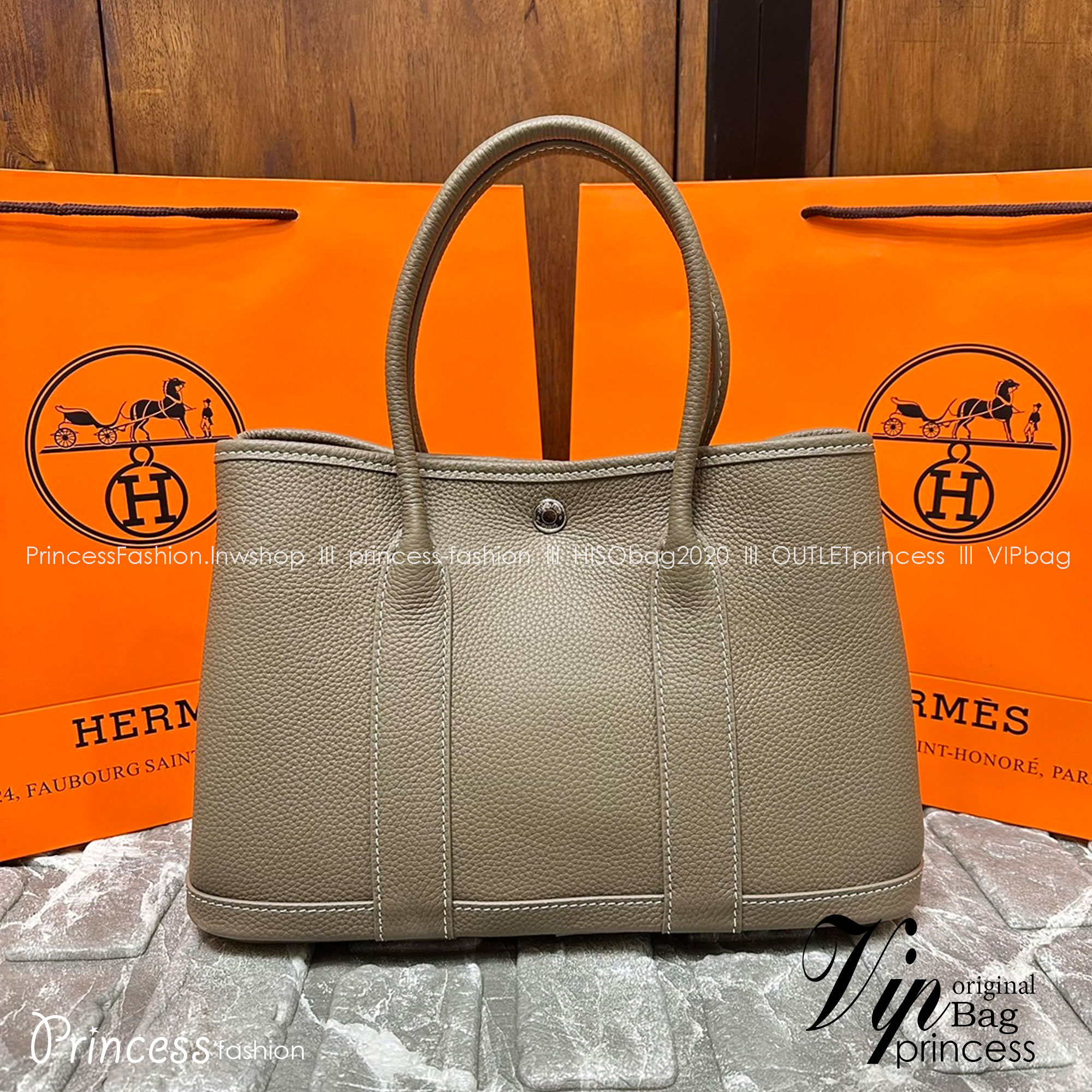 HERMES Garden Party 30 bag กระเป๋าทรงโท้ทแบรนด์หรู เอกลักษณ์ของความสง่างาม เกรดออริ สลับแท้ 1:1 ใช้งานต่างประเทศได้