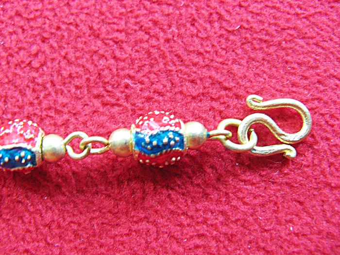 สินค้าจองค่ะ สร้อยข้อมือทองเหลืองลายสุโขทัยลงยา แบบ1ค่ะ