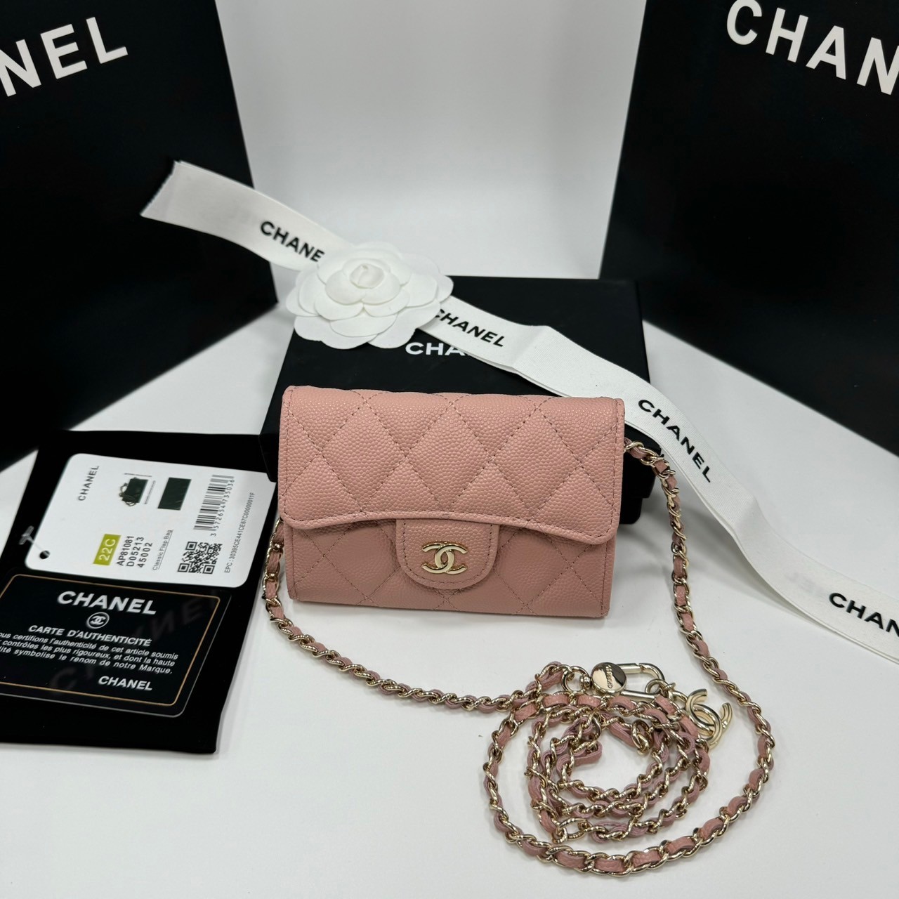CHANEL mini wallet on chain crossbody กระเป๋าสตางค์พร้อมสายสะพายไซส์มินิ เกรดออริ 1:1 ใช้งานต่างประเทศได้ ภาพถ่ายจากงานขายจริง