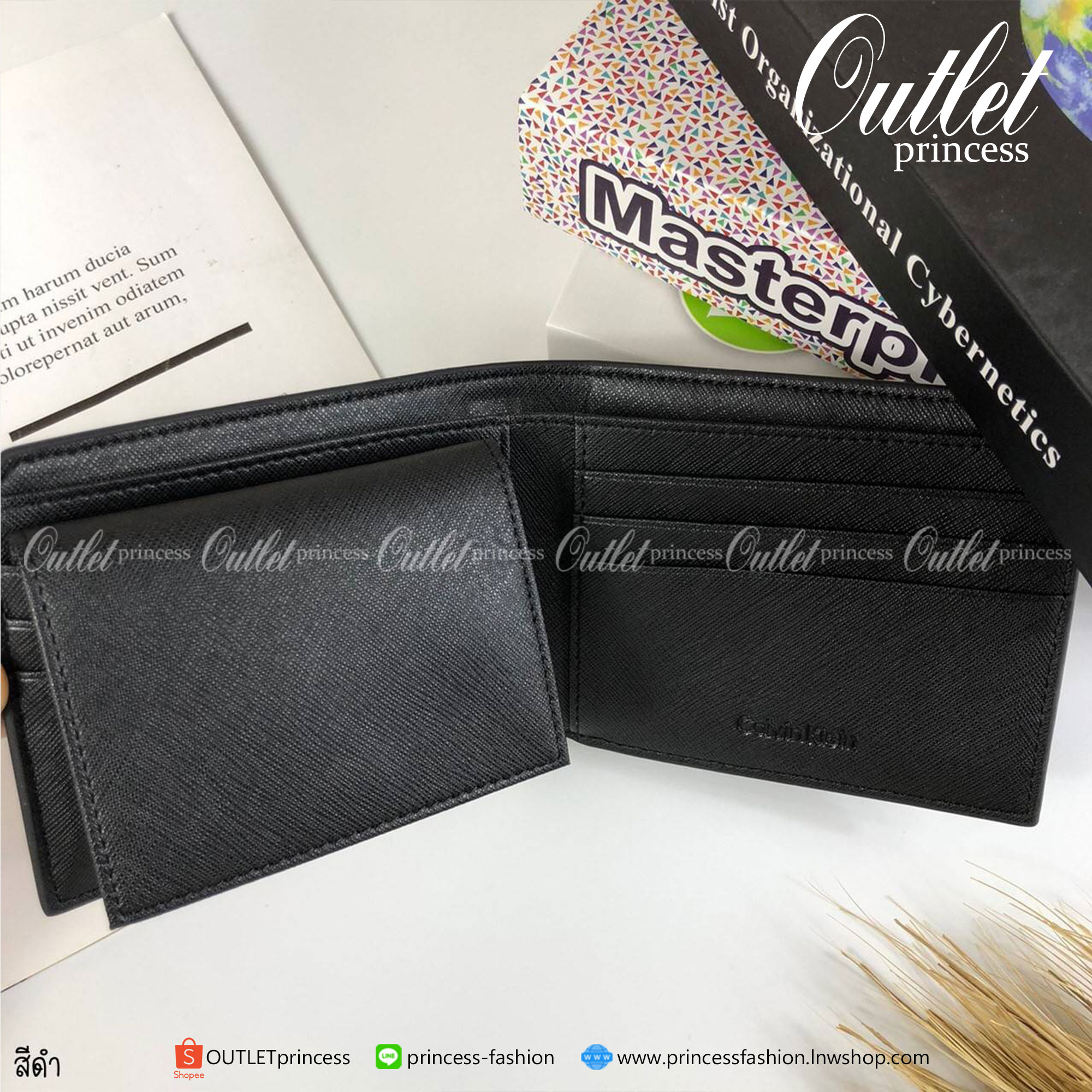ของแท้ 100% Calvin Klein Leather Belt & Wallet Set เซตสุดคุ้ม ซื้อ 1 ได้ ถึง 3 จะมอบเป็นของขวัญหรือใช้เองก็แนะนำเลยค่าา สีดำ
