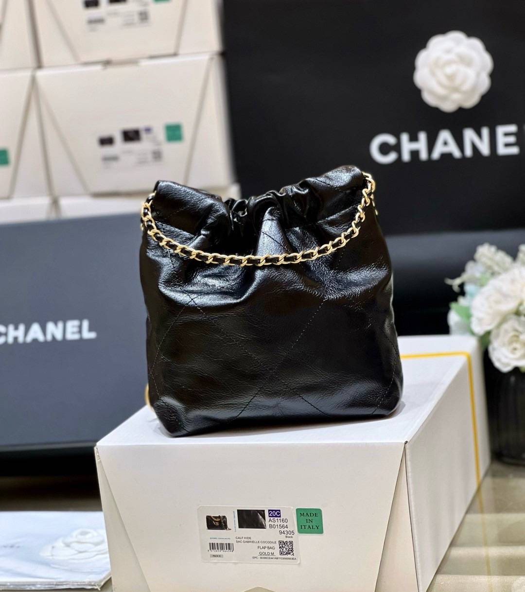 สลับแท้ CHANEL 22 MINI Handbag (Ori)VIP เทพ กระเป๋าสะพายหนังอิตาลีนำเข้างานเทียบแท้ เกรดดีสุด ผ่านทุก ตม. 🤍 งานสั่งตัด ท็อปวีไอพี สลับแท้ 1:1 ภาพถ่ายจากงานขายจริง ใช้งานต่างประเทศได้