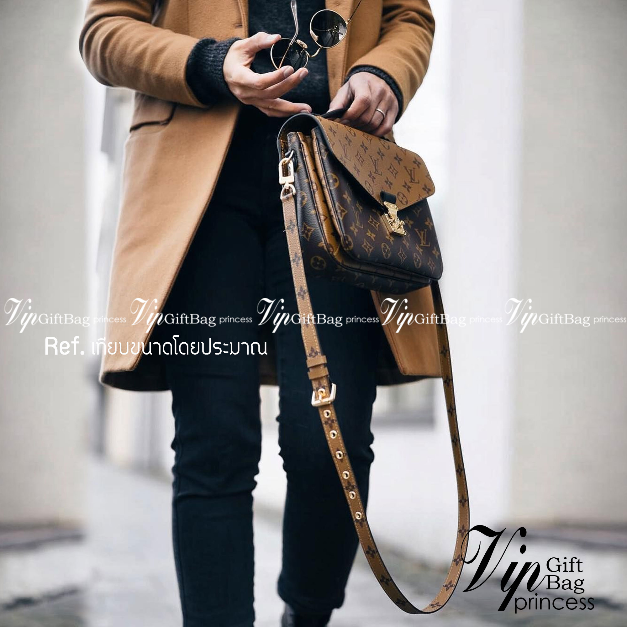 LV Monogram Reverse Pochette Metis / LV Pochette Metis กระเป๋าสะพายไอเท็มนำแฟชั่นที่น่าดึงดูดใจ ทรงกะทัดรัดและใช้งานได้สะดวก หนังแคนวาสอย่างดี ลาย Monogram เปิด-ปิดแบบกดล็อคอะไหล่สีทองสวยงาม