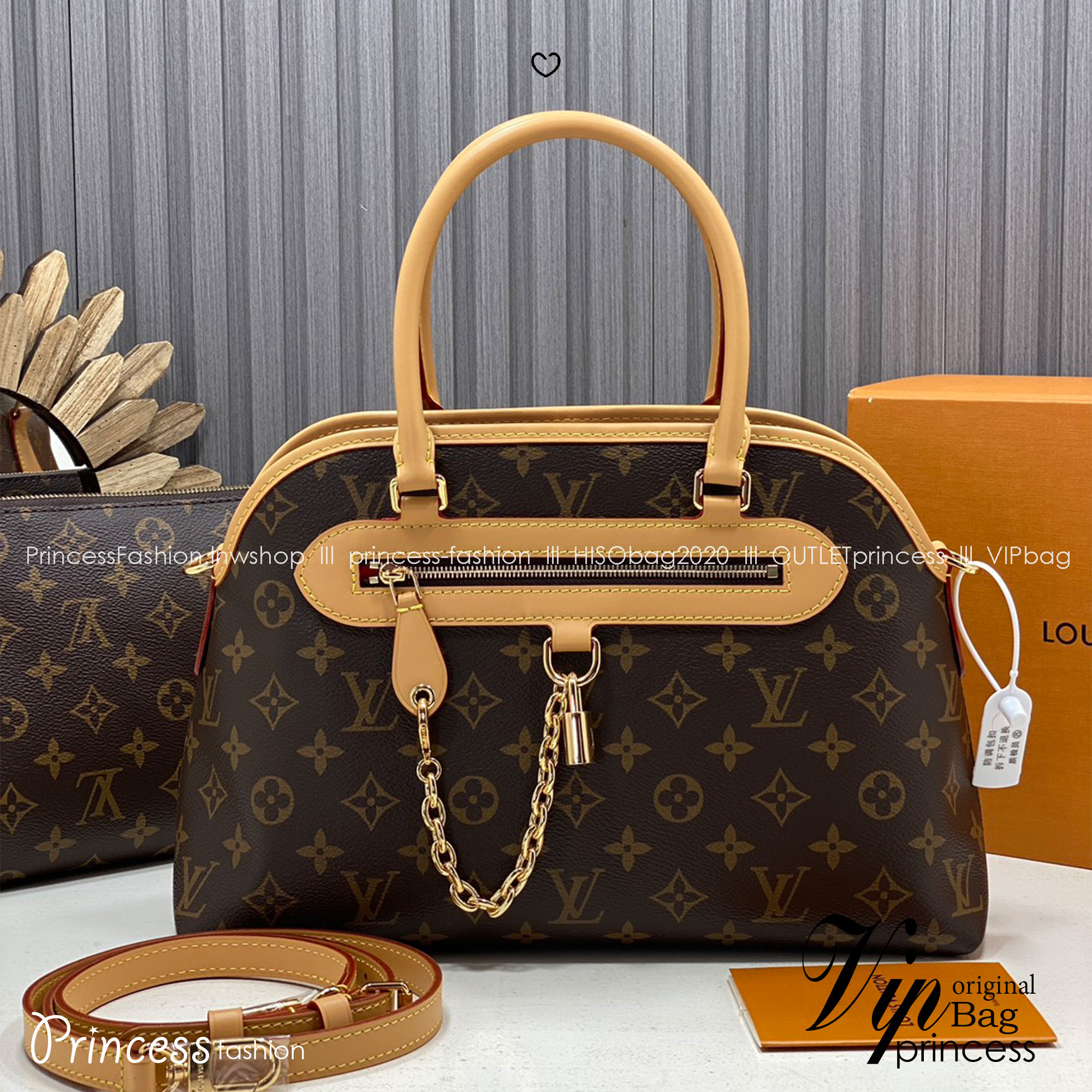 TOP ORI หนังแท้ | LV Ever More PM Monogram canvas กระเป๋าสะพายดีไซน์วินเทจ หูจับในตัว สวยหรู คลาสสิคตลอดกาล