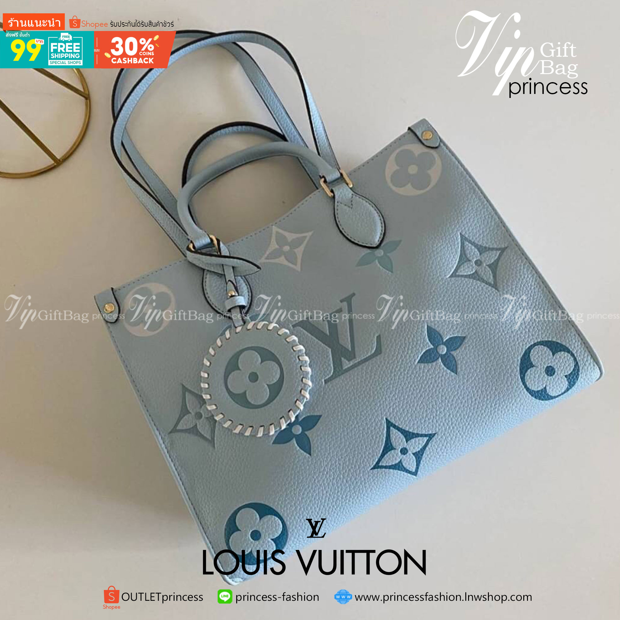 พรีเมี่ยมกิ๊ฟแท้ 100% 】พร้อมส่งที่ไทย!! ที่นี่ที่เดียว Louis Vuitton Shopping Bag Pastel Collection งานหนังแท้ทั้งใบ สีพาสเทลสวยละมุนมากค่ะ มีจำนวนจำกัดนะคะ