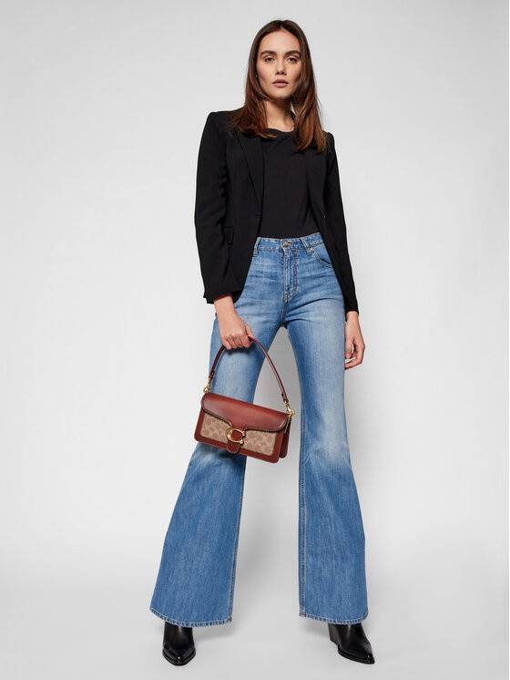 COACH TABBY SHOULDER BAG 26 IN SIGNATURE CANVAS WITH BEADCHAIN (6793,91215) กระเป๋าสะพายไหล่ ดีไซน์วินเทจย้อนยุค สวยคมชัด คลาสสิคใช้ได้ทุกลุค วัสดุหนังแท้สลับหนังแคนวาสเคลือบลาย เปิด-ปิดด้วยแม่เหล็กในตัว รับรองแน่นหนา ด้านหลังมีช่องแยก ภายในเป็นช่องโล่ง ข