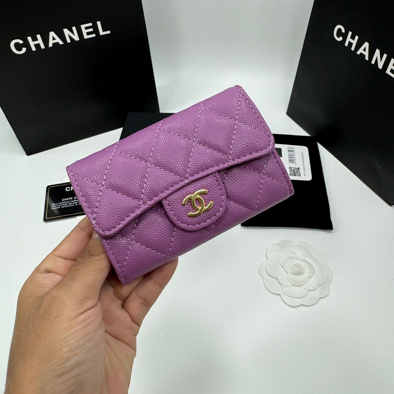 พร้อมส่ง 7 สี CHANEL WALLET กระเป๋าสตางค์รุ่นยอดนิยมใบสั้น เกรดออริ 1:1 ใช้งานต่างประเทศได้ ภาพถ่ายจากงานขายจริง
