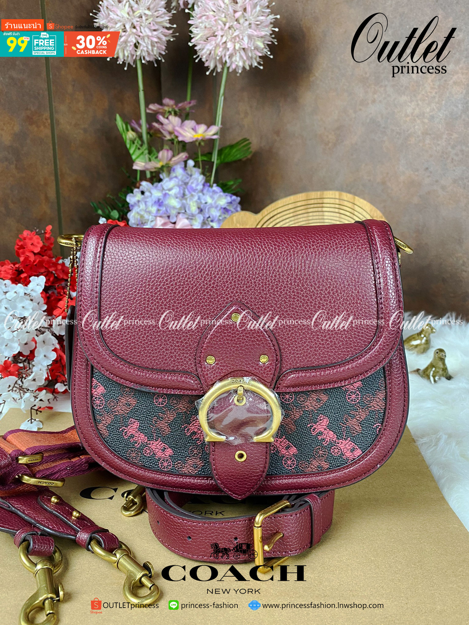 OUTLET 】COACH BEAT SADDLE BAG 10 แบบพร้อมส่ง จุกๆ เลยค่า The best item! ที่สาวๆรอคอย! ฮอตไฟลุก! สีหายาก ละมุนคุณหนู คอลเลคชั่นใหม่ ดีไซน์หรูหรา พิเศษมากๆมาพร้อมสายสะพาย 2 เส้น ใช้คู่กันหรือแยกสะพายก็สวยครบสูตร กระเป๋าสะพายทรง saddle คลาสสิค วัสดุหนัง glov