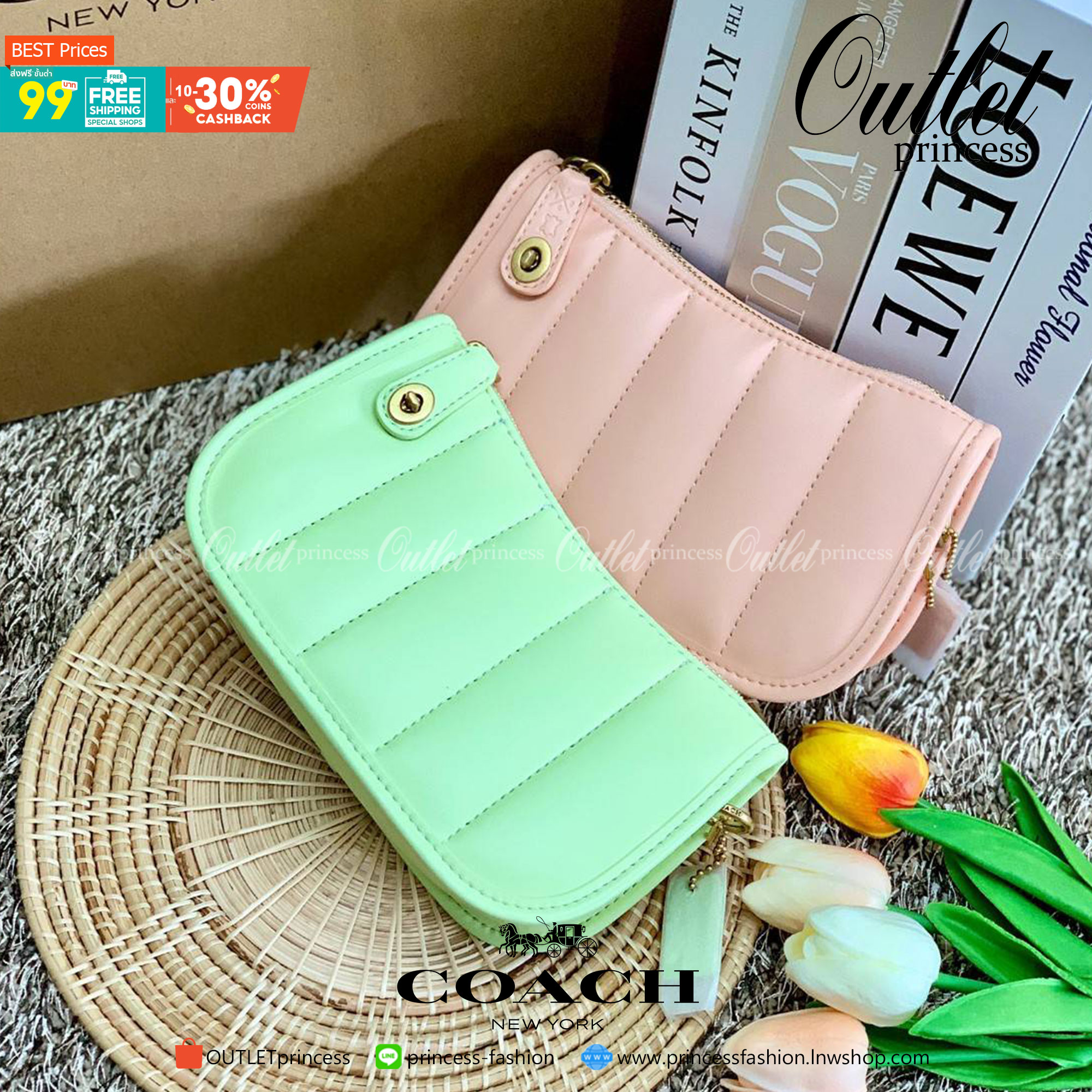COACH SWINGER 20 WITH QUILTING ((C3490)) พร้อมส่งที่ไทย ออกใหม่ล่าสุดค่ะ! กระเป๋าหิ้วหรือคล้องไหล่ ใบขนาดกระทัดรัด หนัง Nappa แบบนวมล่าสุดค่ะ! เปิดปิดกระเป๋าแบบหมุนล็อค ภายในสามารถใส่มือถือได้;กระเป๋าเงินใบสั้นได้;พาสปอร์ตได้;พร้อมช่องเสียบบัตรได้อีกสามช่