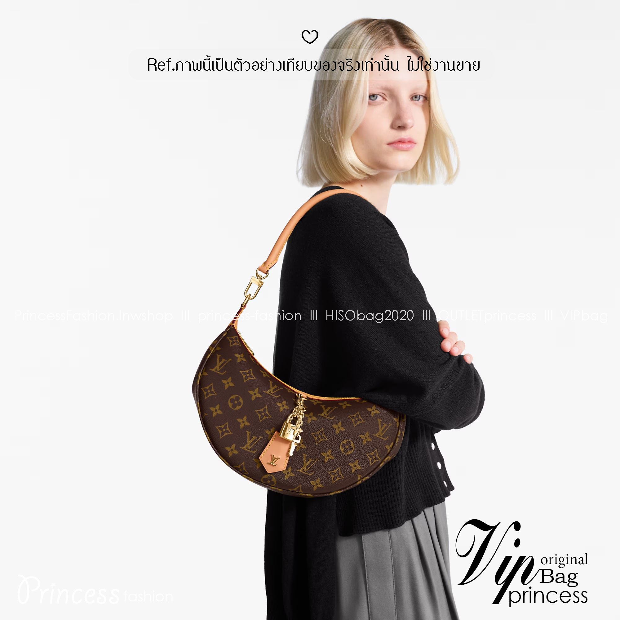 ORI | LV Looping Monogram Canvas Bag / lvhobo กระเป๋าถือทรงโฮโบพร้อมสายสะพายสปอร์ต หนังแท้แคนวาสแท้ ดีไซน์สไตล์ยุค'90s สุดไอคอนิกจากคอลเลคชั่น Cruise 2022