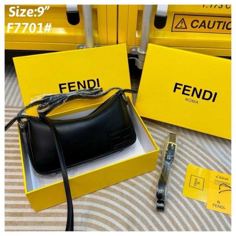 FENDI Simply Mini FF jacquard fabric bag กระเป๋าสะพายไซส์เล็ก กึ่งคลัทช์ มาพร้อมสายสะพายยาว จะถือใบเดี่ยวหรือสะพายข้าง ก็สวยเก๋ ไม่ซ้ำใคร