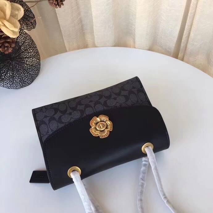 Coach Parker In Signature Canvas With Tea Rose