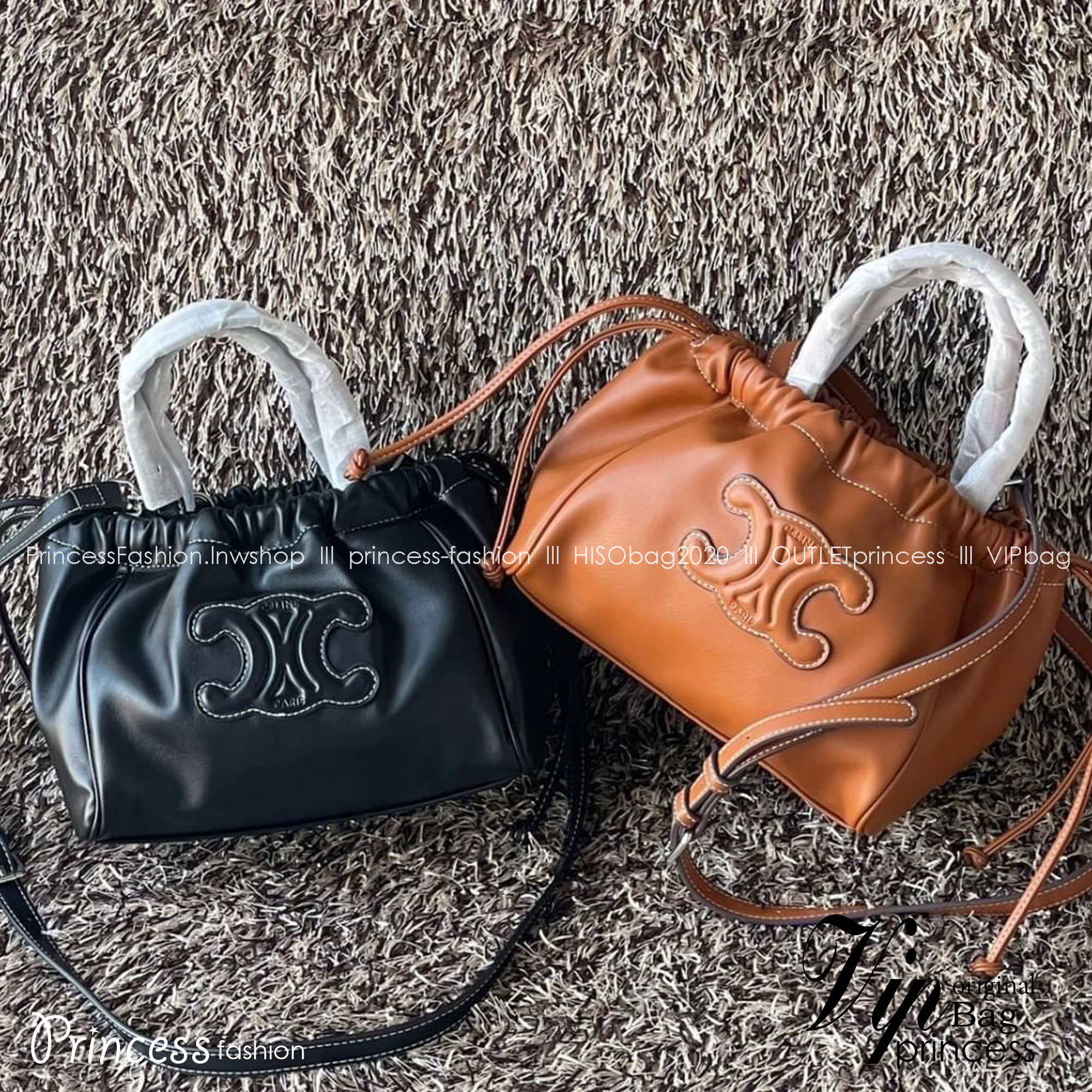 Celine Small Cabas Drawstring Cuir Triompe in smooth กระเป๋าขนาดกำลังดี ดีไซน์คลาสสิก 🧡 เกรดออริจินอล 1:1 สลับแท้ ใช้งานต่างประเทศได้