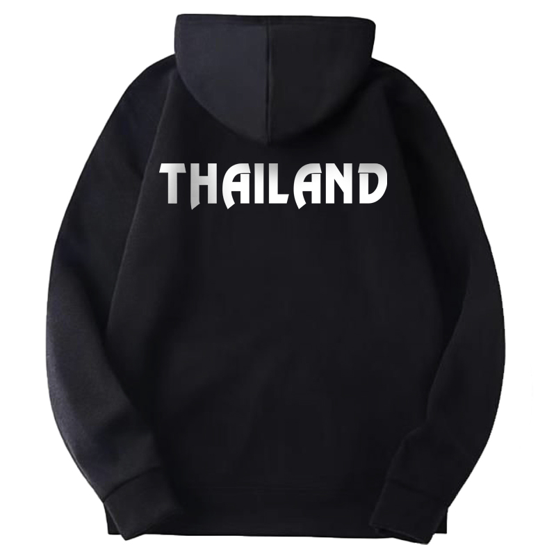 77designสกรีนเสื้อ Hoodie เสื้อฮูดดำ THAILAND