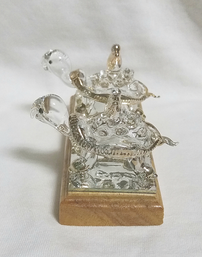 สินค้าเลิกผลิตค่ะ เต่าคู่ก้อนทองคริสตัลแก้วเป่า ช่วยเสริมฮวงจุ้ยการงานค่ะ