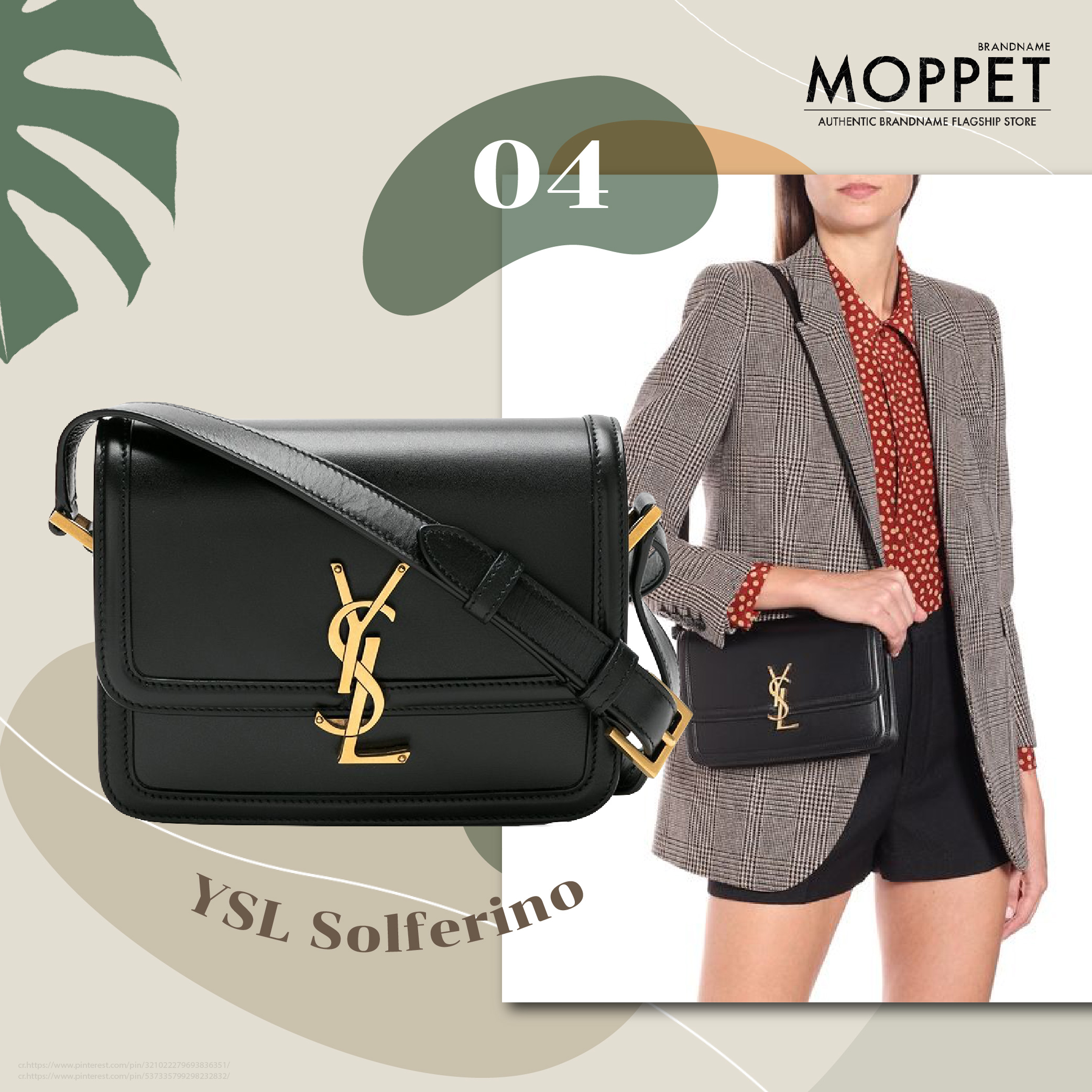 VIP GIFT 】หนังแท้ YSL SAINT LAURENT Saint Laurent small Solferino satchel crossbody bag