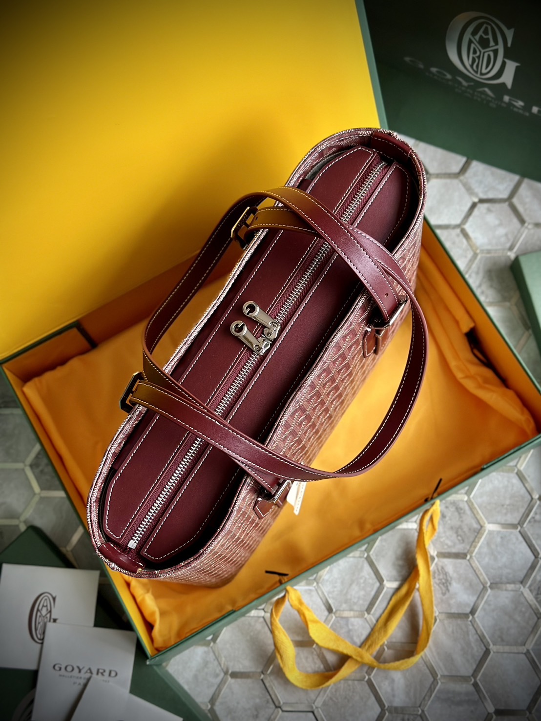 GOYARD Goyardine Sac Marie Galante MM / GOYARD Tote Bag กระเป๋าทรงโท้ทจุของได้เยอะ งานสวยเนี๊ยบ เกรดออริ สลับแท้ 1:1 ใช้ต่างประเทศได้