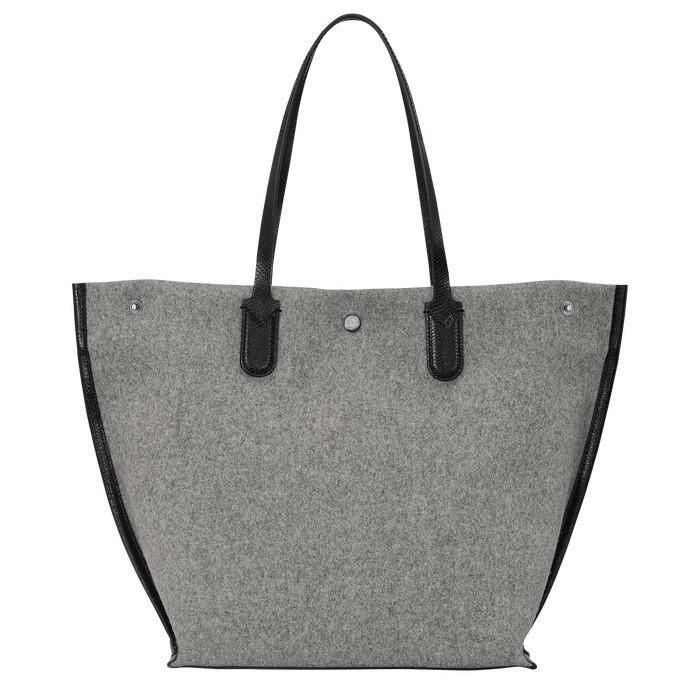 LONGCHAMP ROSEAU ESSENTIAL Shopping bag กระเป๋า Tote วัสดุผ้าขนสัตว์ ซับในผ้าฝ้ายที่จับด้านบนหนังวัว กระเป๋าสะพายใบนี้มีขนาดพอเหมาะ ดีไซน์หรูหรานี้สามารถสะพายไหล่หรือถือในมือก็ได้ นุ่มและน้ำหนักเบา