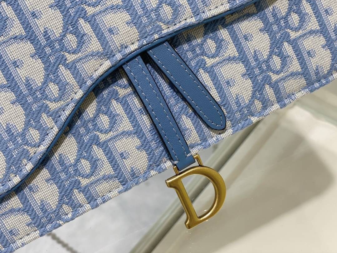 Dior Saddle Pouch Blue Oblique Jacquard / Dior oblique Saddle pouch เกรดใช้งานสลับของจริง ออริจินอล ภาพสินค้าถ่ายจากงานขายจริง ใช้งานต่างประเทศได้